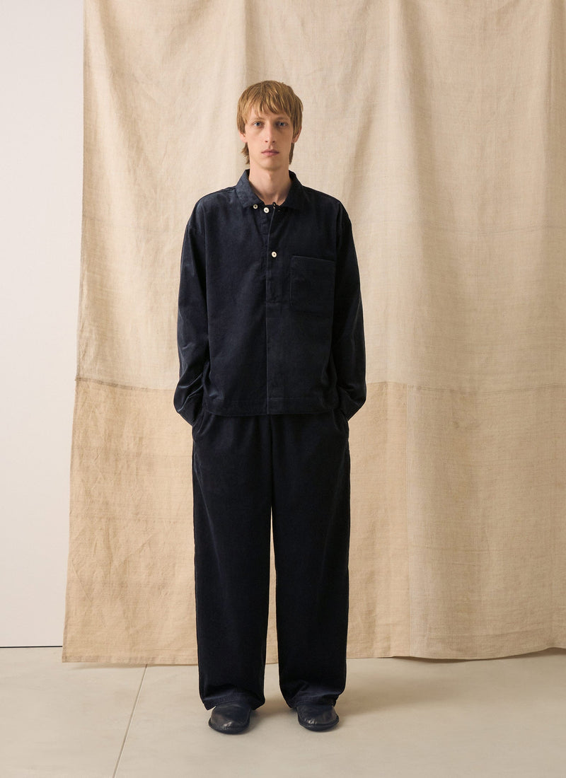 Cord Smock Popover Shirt | Midnight