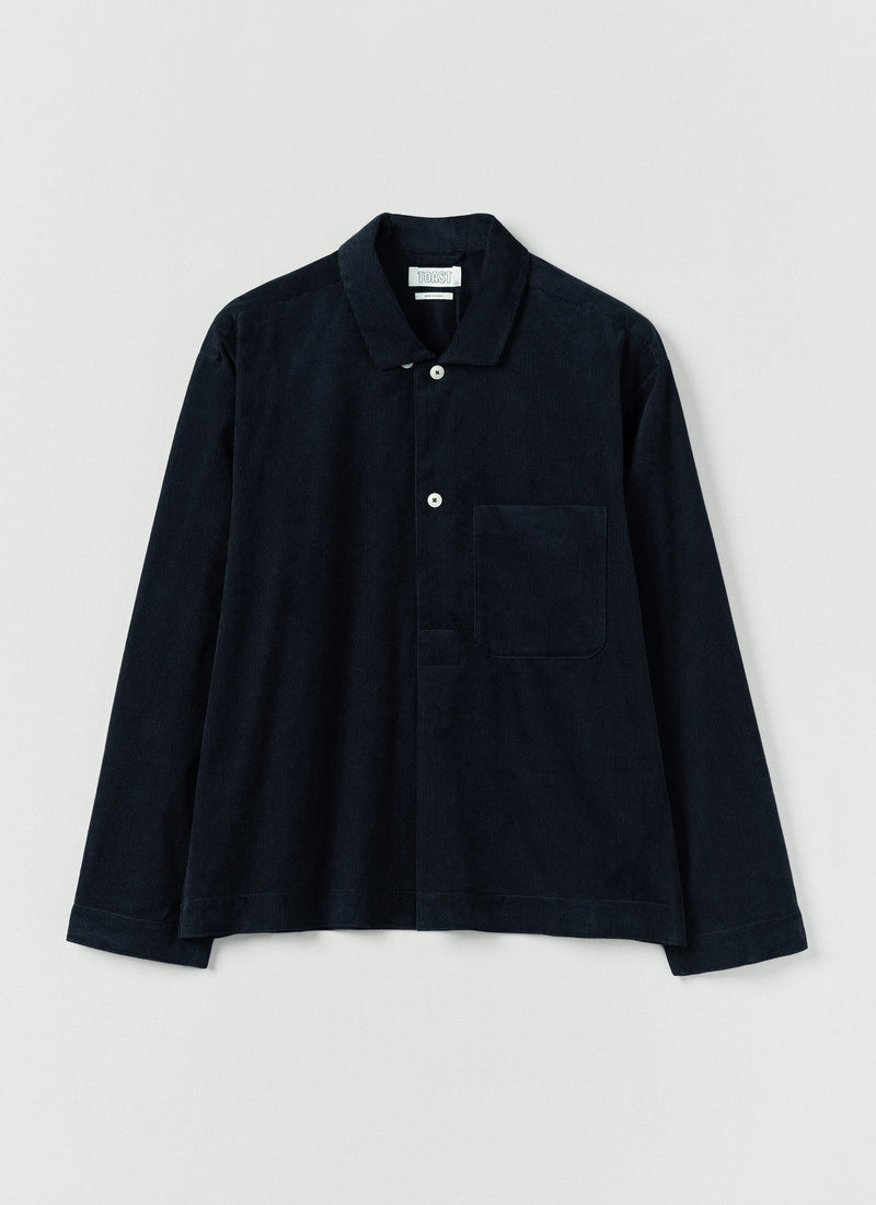 Cord Smock Popover Shirt | Midnight