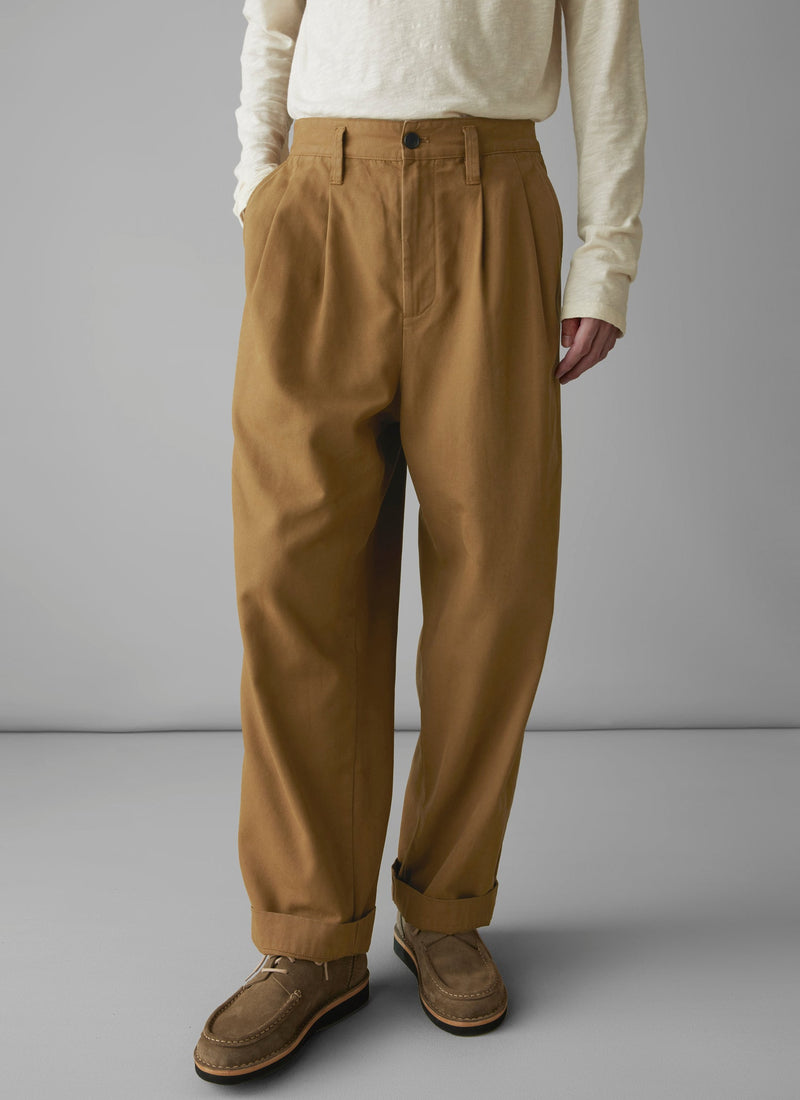 Bill Cotton Canvas Wide Leg Trousers | Acorn
