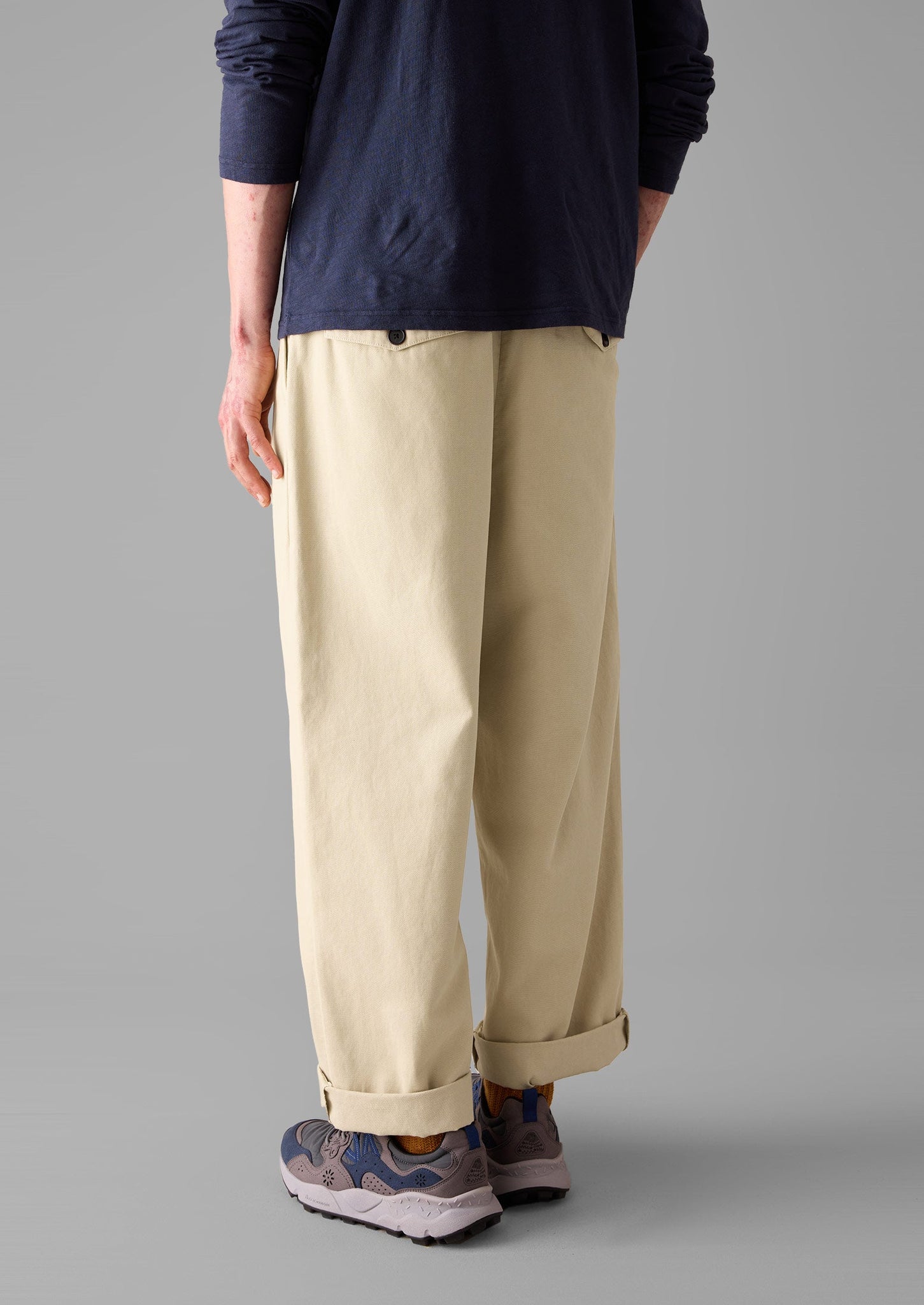 Bill Cotton Wide Leg Trousers | Stone