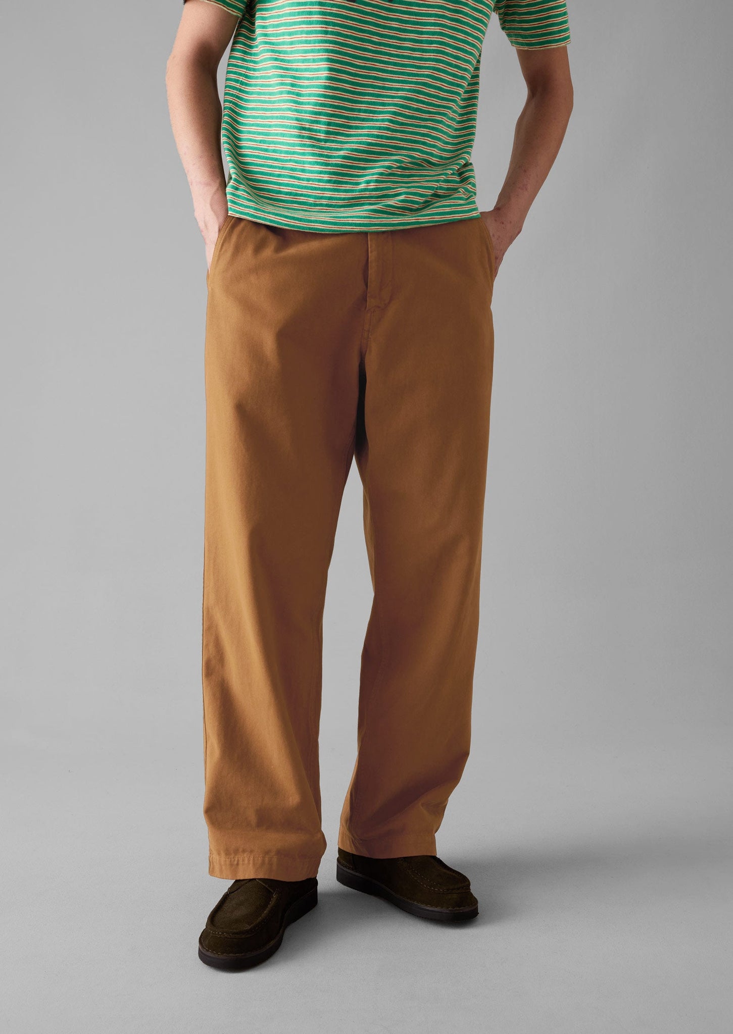 Rory Garment Dyed Trousers | Sandstone