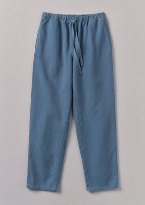 Alfie Garment Dyed Herringbone Trousers | Slate Blue