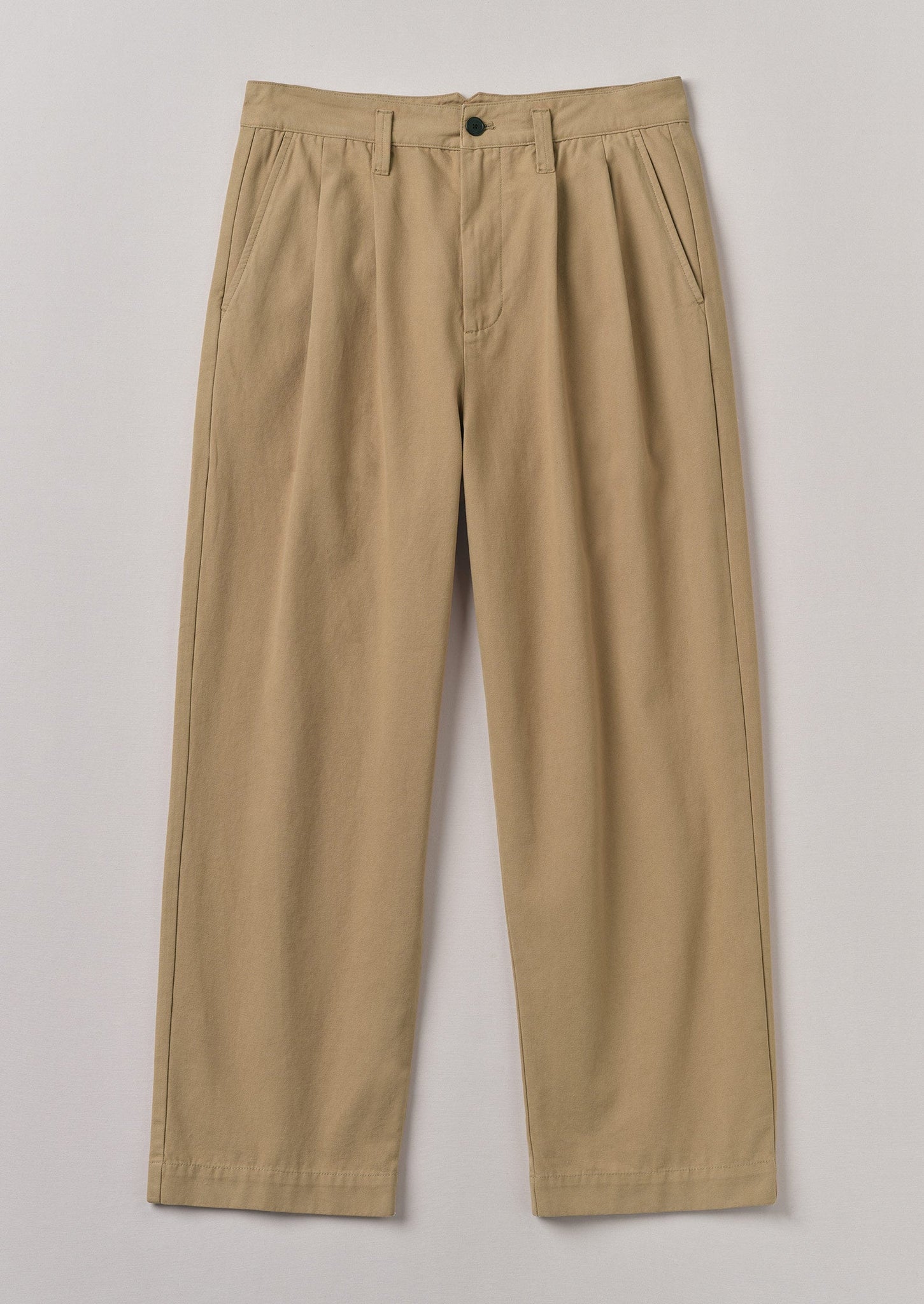 Bill Cotton Wide Leg Trousers | Ash Brown