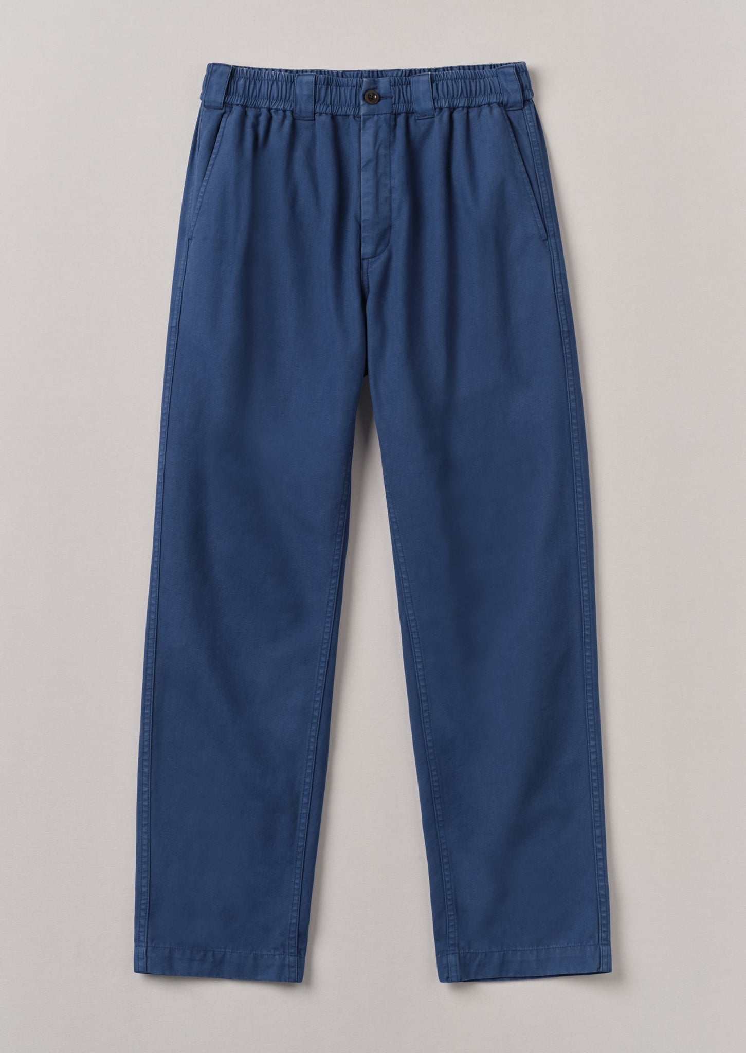 Canvas Cotton Drawstring Trousers | Engineer Blue