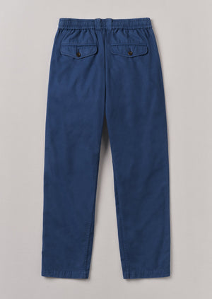 Canvas Cotton Drawstring Trousers | Engineer Blue