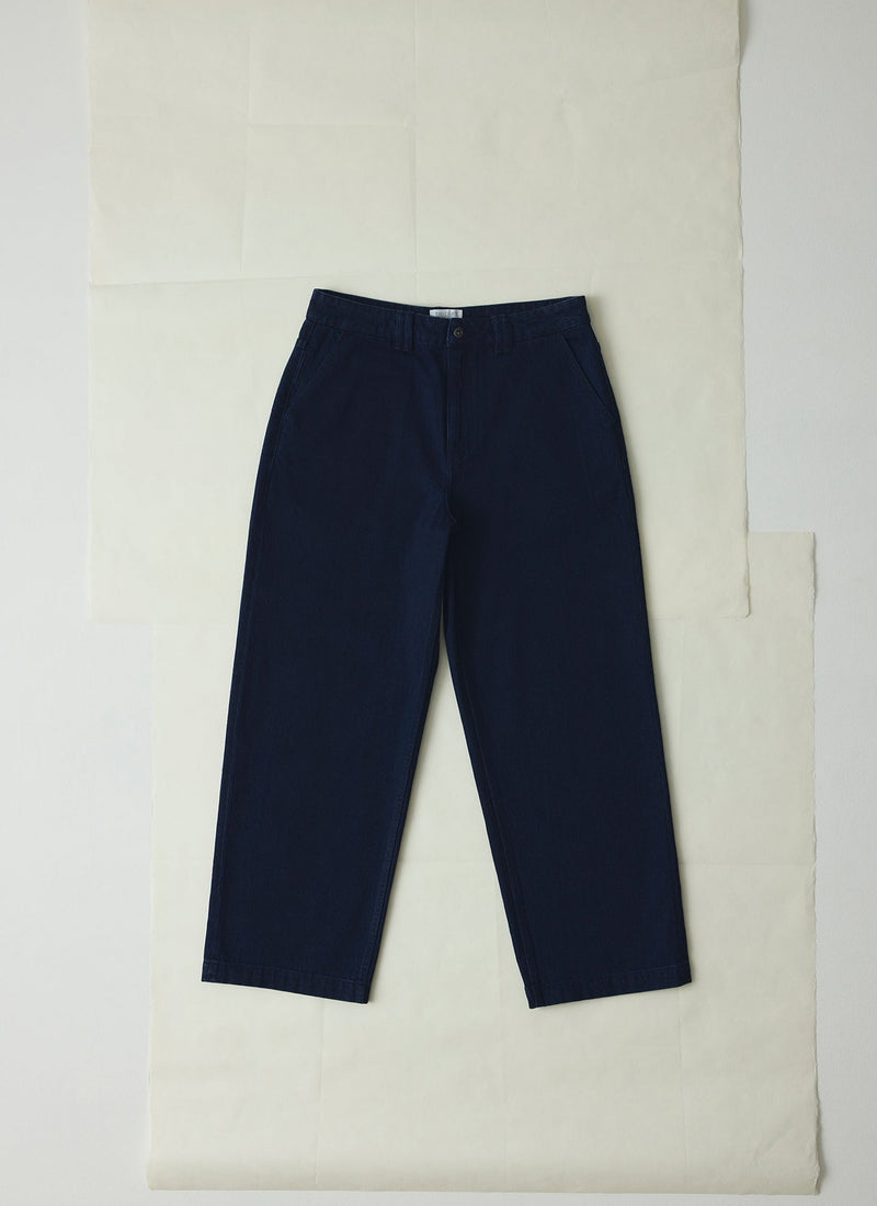 Japanese Denim Wide Leg Trousers | Indigo