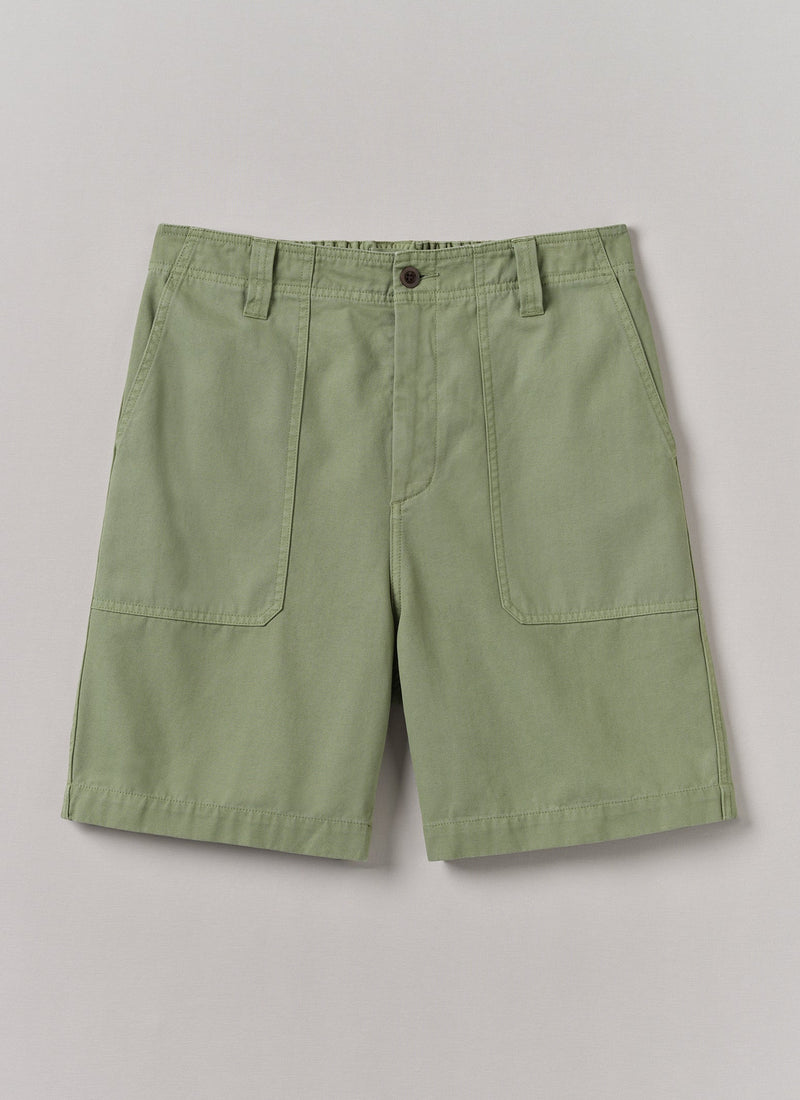 Cotton Canvas Shorts | Light Sage