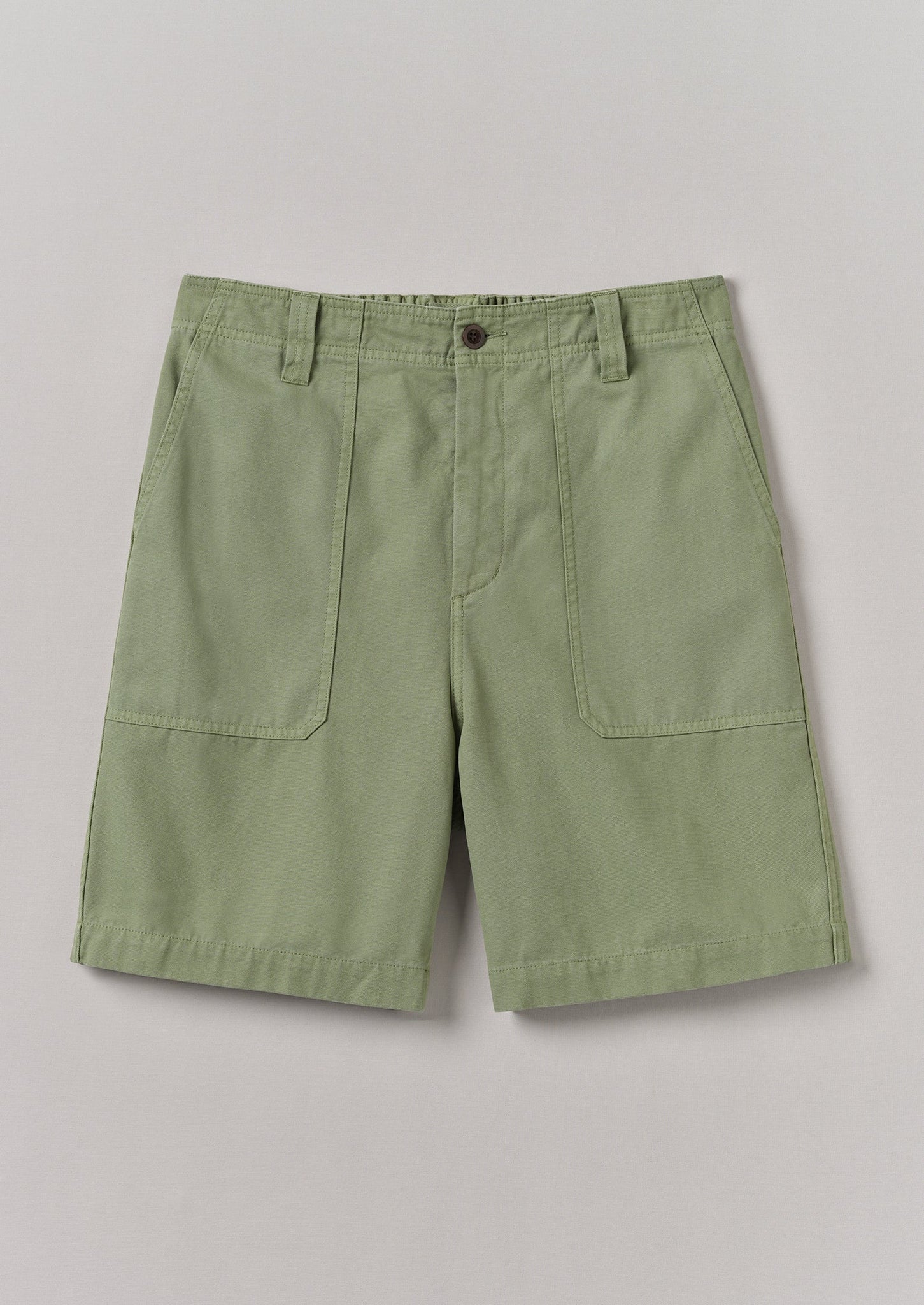 Cotton Canvas Shorts | Light Sage