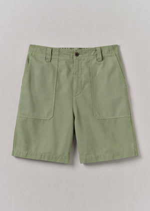 Cotton Canvas Shorts | Light Sage