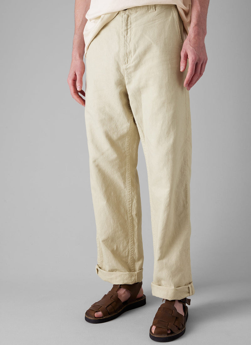 Rory Cotton Linen Drawstring Trousers | Wood Ash