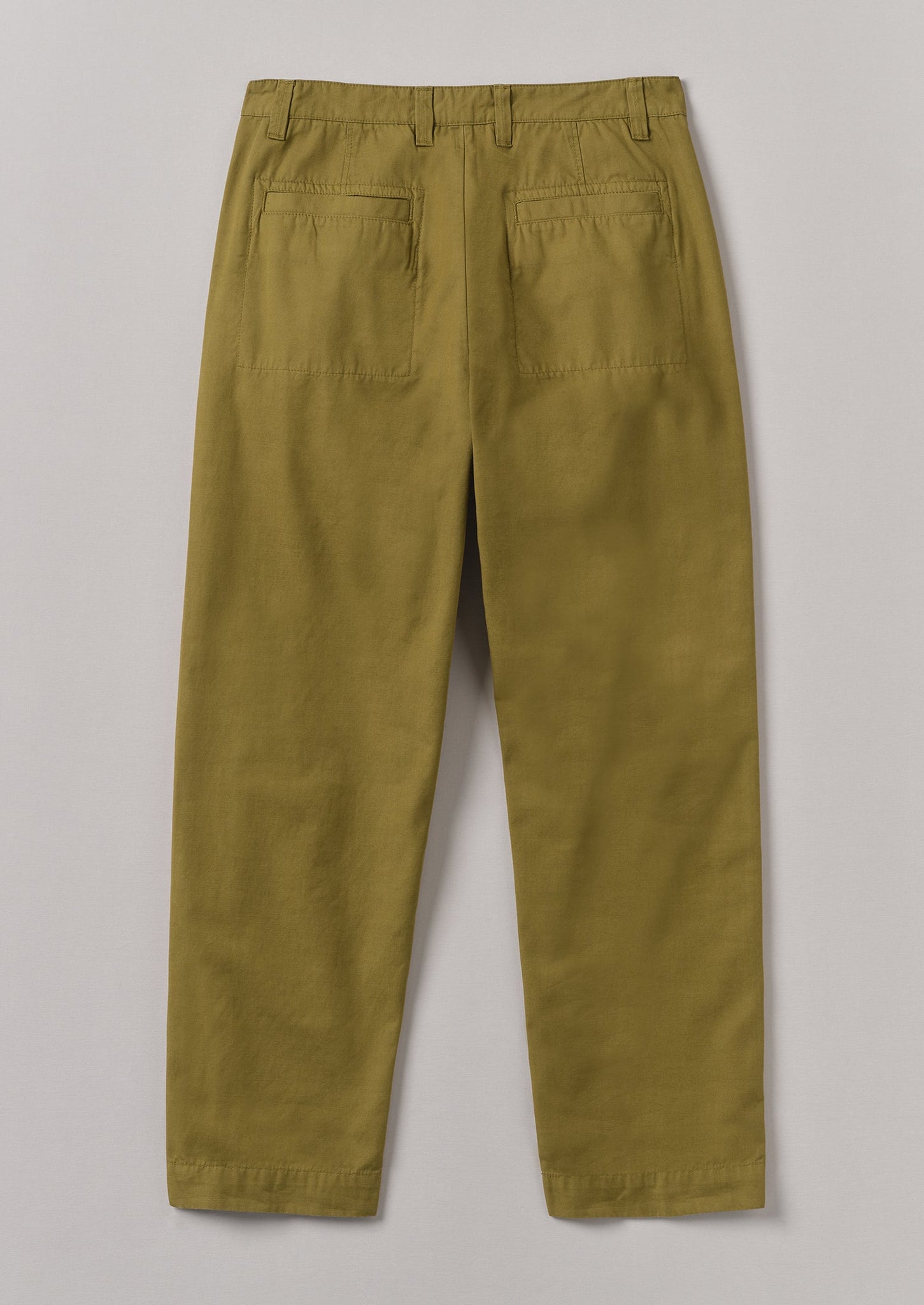 Otto Cotton Pleat Trousers | Warm Olive