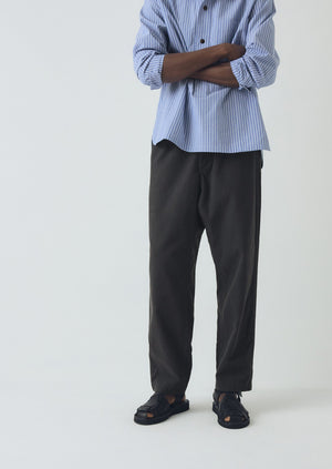 Cotton Canvas Elasticated Trousers | Prussian Blue