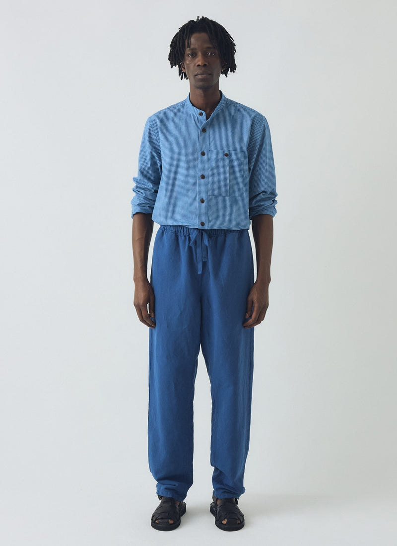 Alfie Garment Dyed Herringbone Trousers | Delft