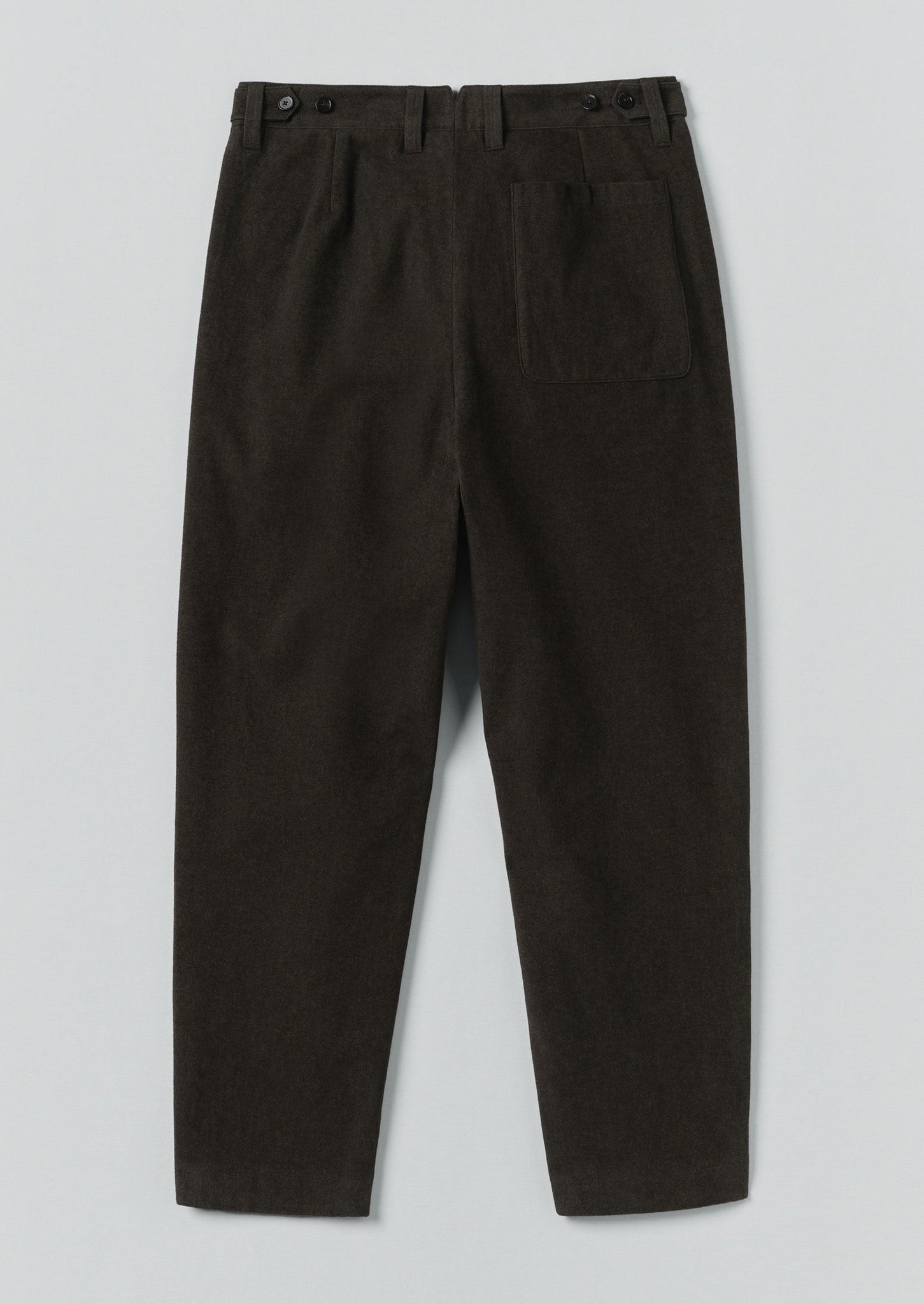 Duncan Brushed Cotton Trousers | Dark Olive