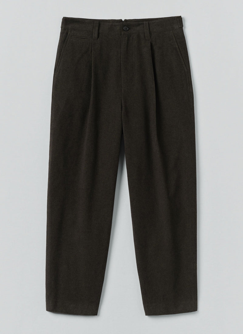 Duncan Brushed Cotton Trousers | Dark Olive