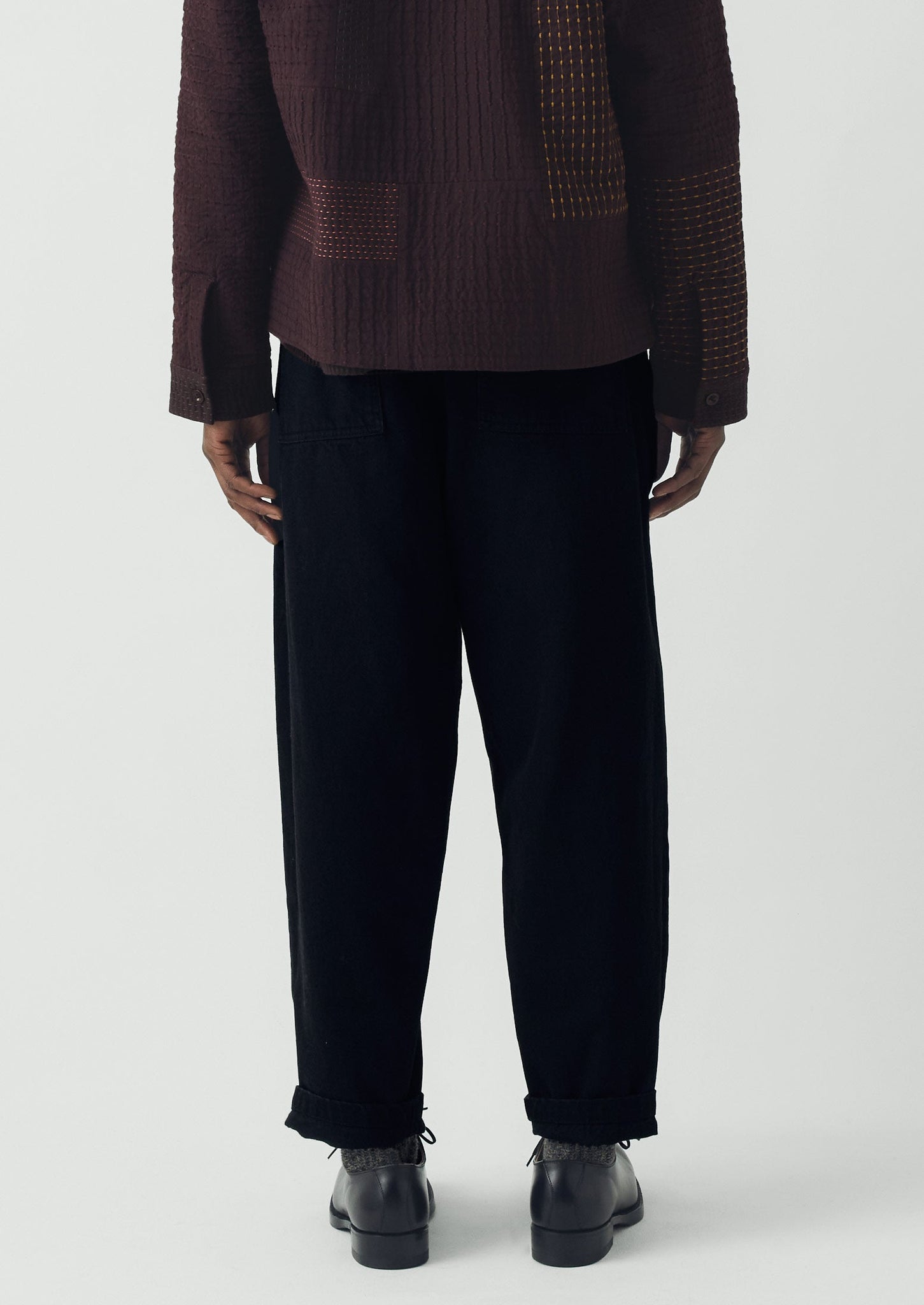 Elliot Denim Tapered Trousers | Carbon Black