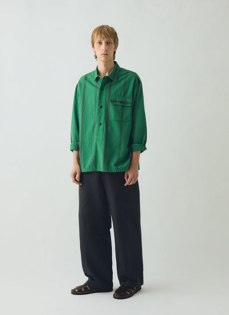 Jude Wide Leg Cotton Twill Trousers | Soft Black