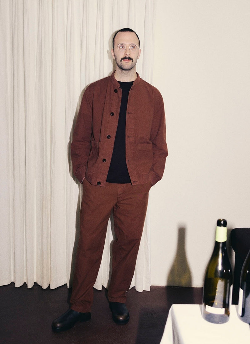 Elliot Garment Dyed Cotton Canvas Trousers | Cinnamon