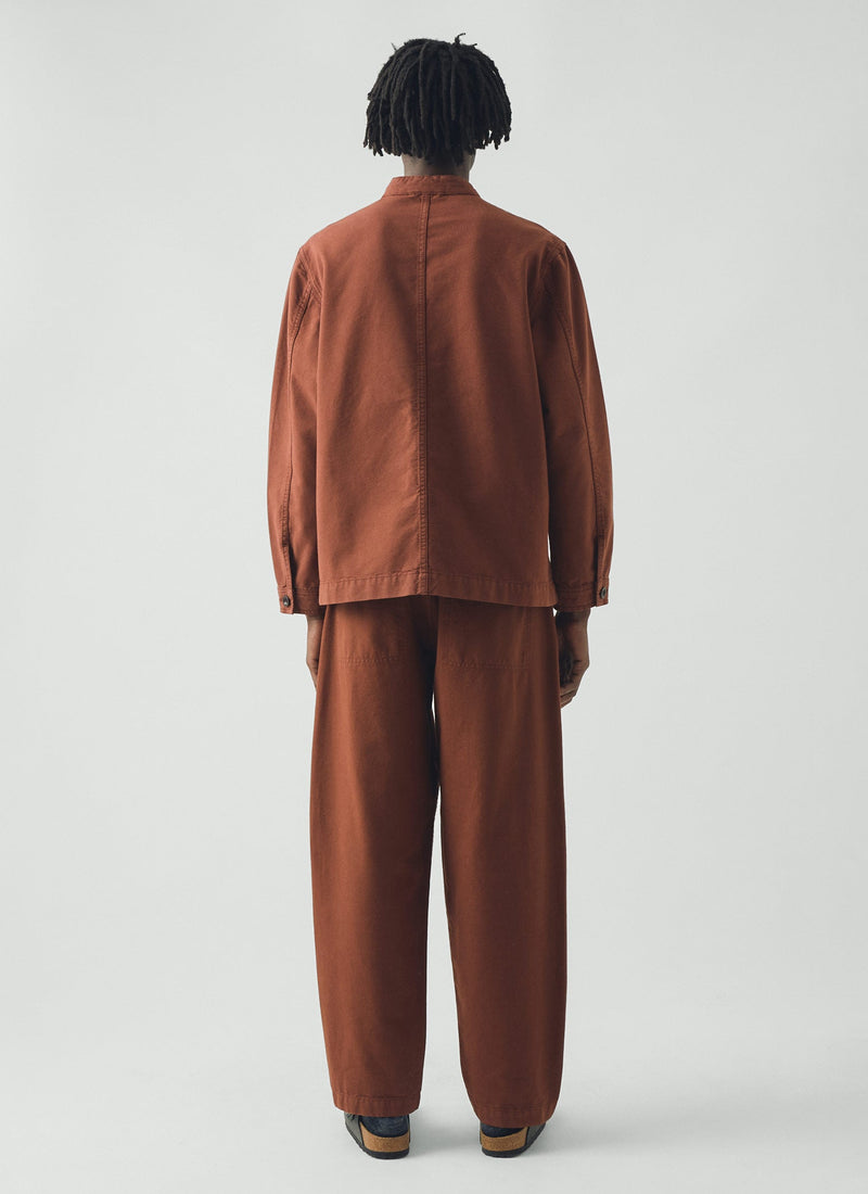 Elliot Garment Dyed Cotton Canvas Trousers | Cinnamon
