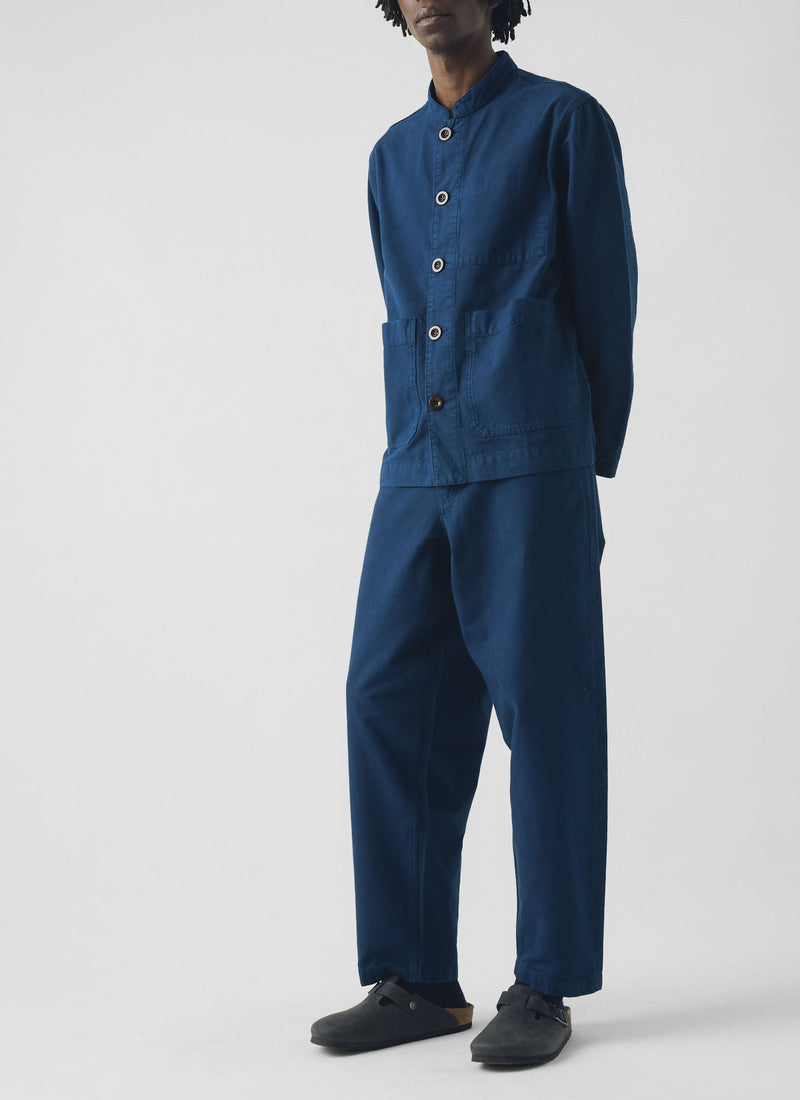 Elliot Garment Dyed Cotton Canvas Trousers | Uniform Blue