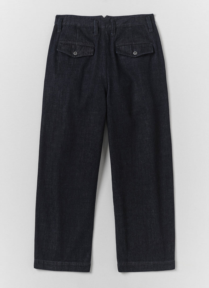 Bill Japanese Denim Wide Leg Trousers | Indigo