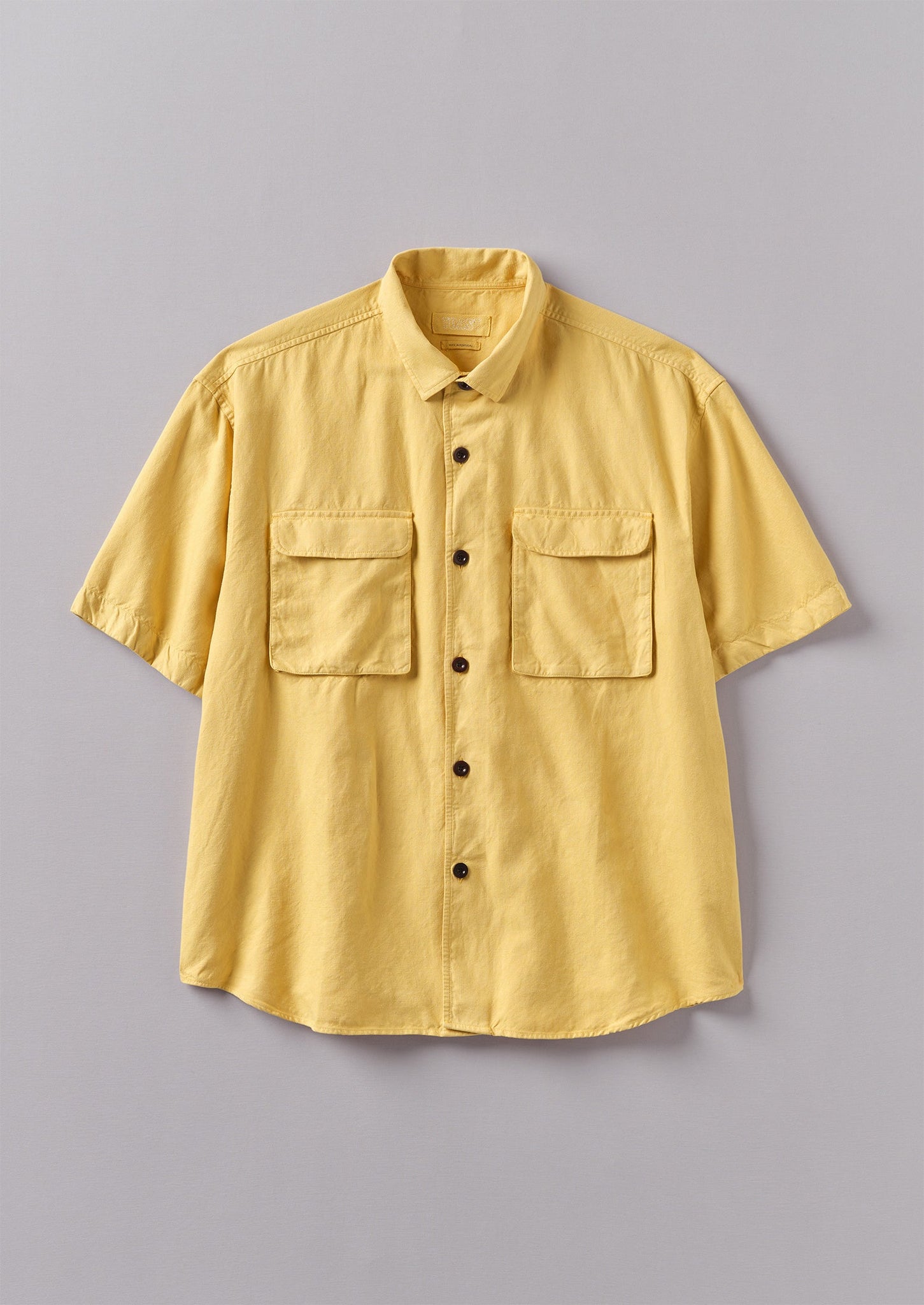 Dropped Shoulder Cotton Linen Shirt | Soft Yellow