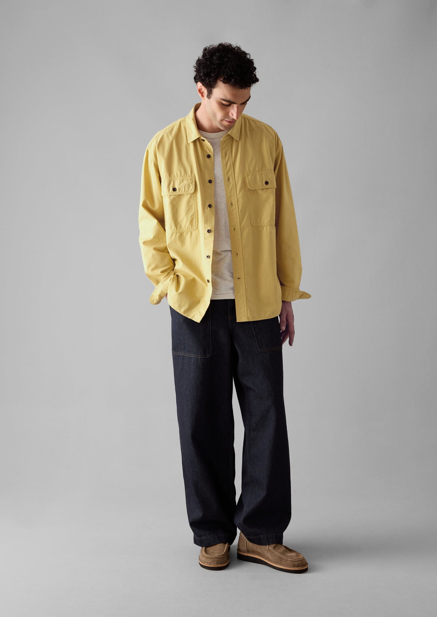 Garment Dyed Oxford Workwear Shirt | Soft Topaz