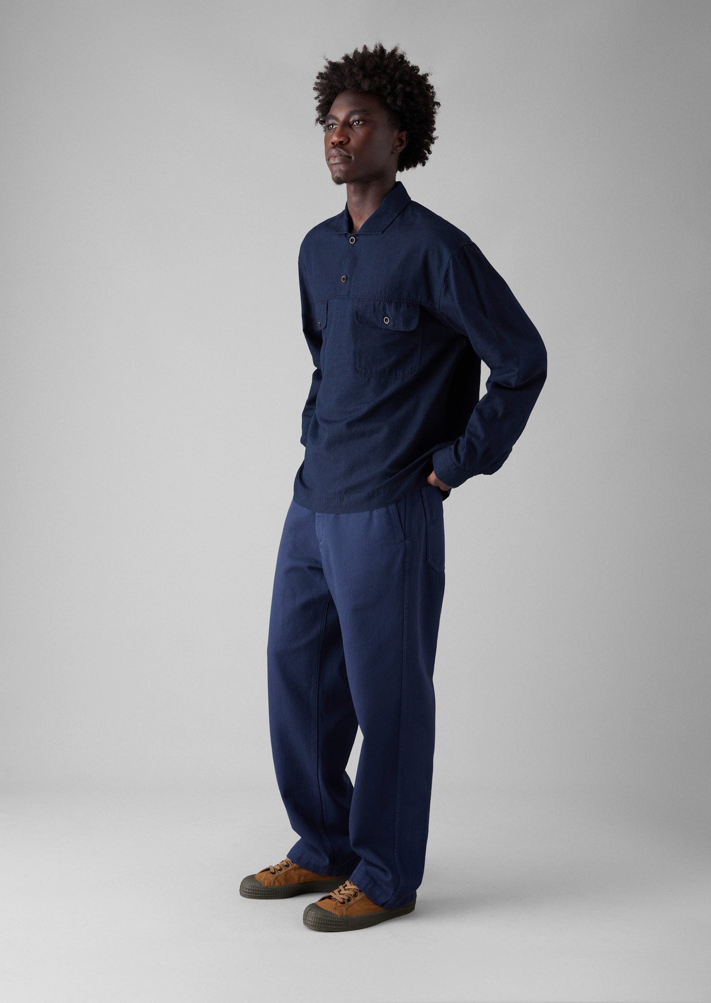 Pullover Workwear Shirt | Indigo