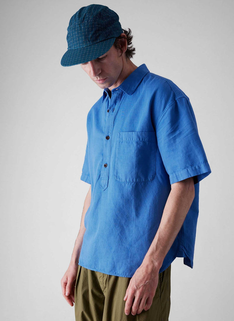 Pullover Short Sleeve Shirt | Sea Blue