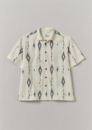 Kite Ikat Shirt | Navy/Ecru