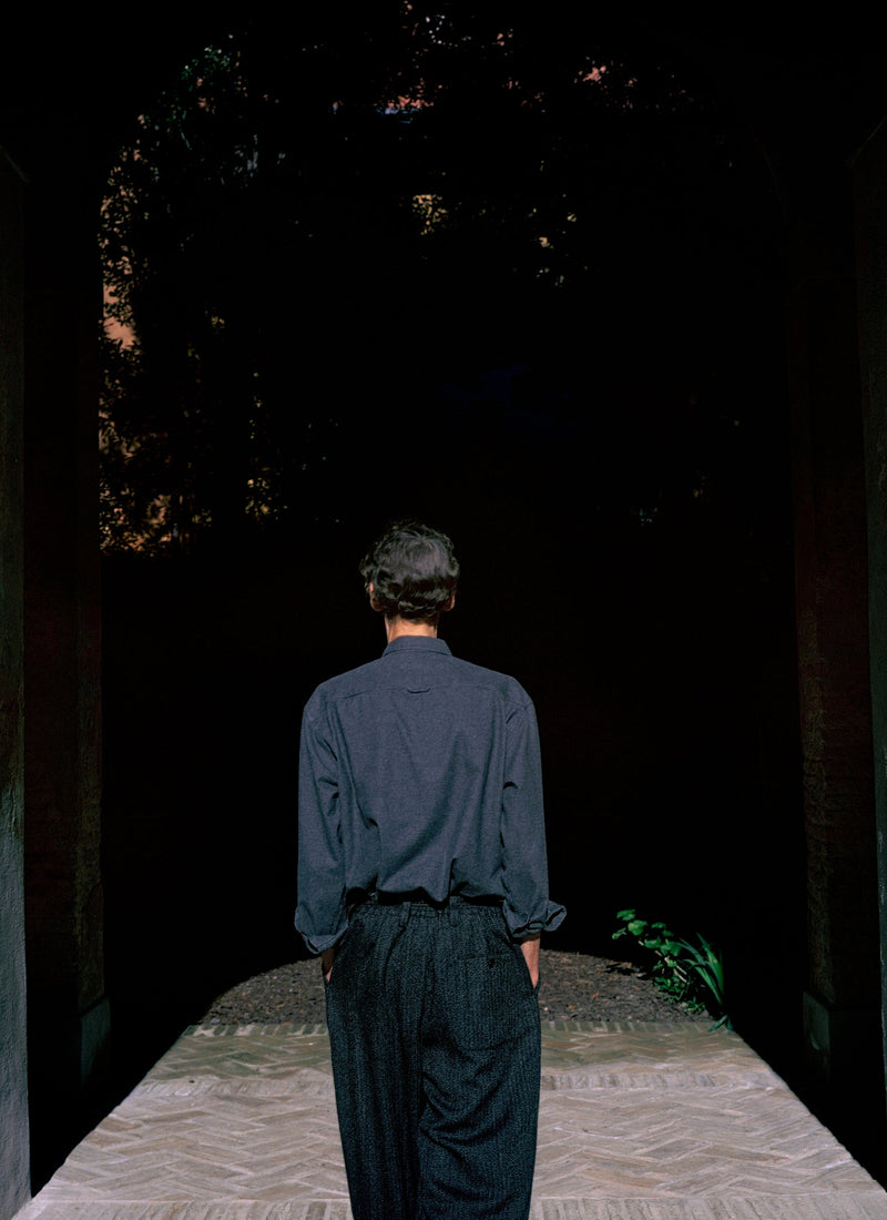 Brushed Cotton Workwear Shirt | Charcoal Grey