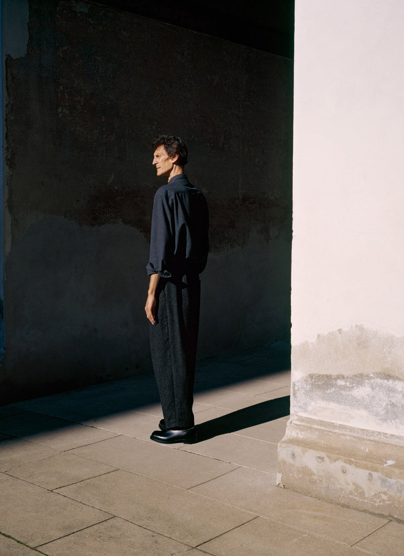 Brushed Cotton Workwear Shirt | Charcoal Grey