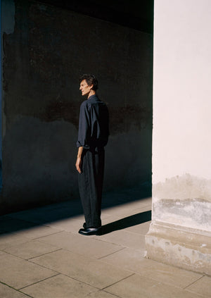Brushed Cotton Workwear Shirt | Charcoal Grey