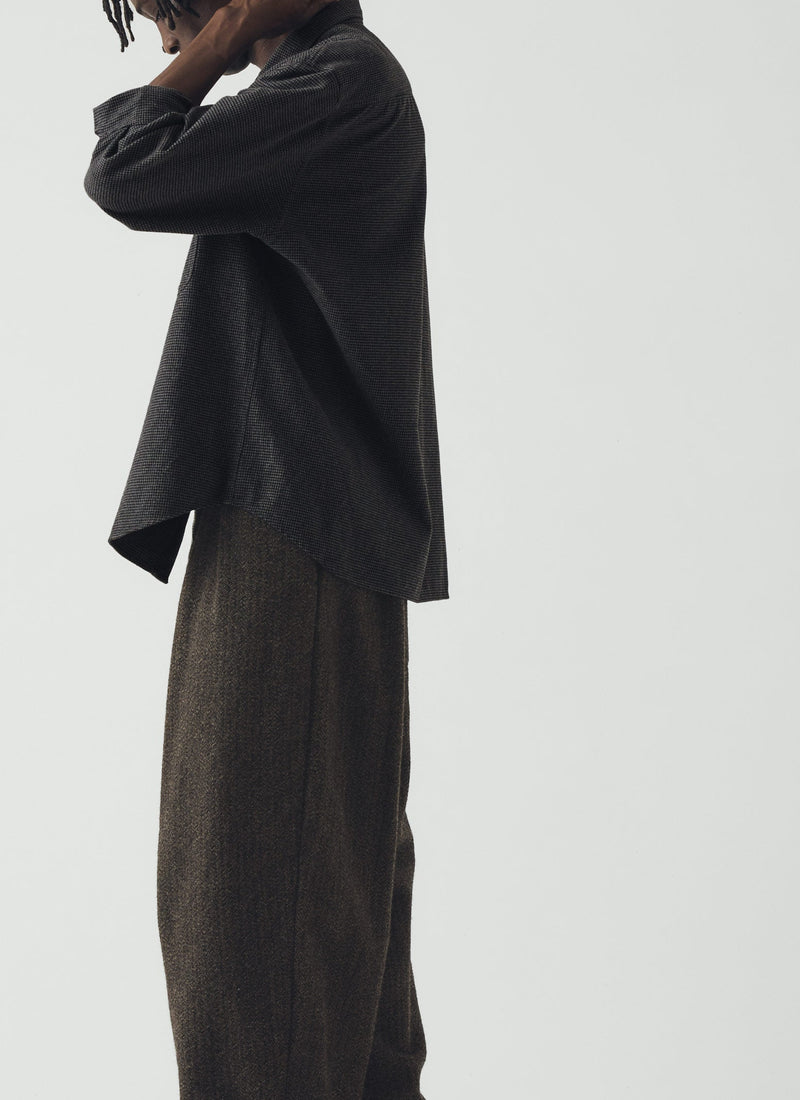 Brushed Cotton Workwear Shirt | Charcoal Grey
