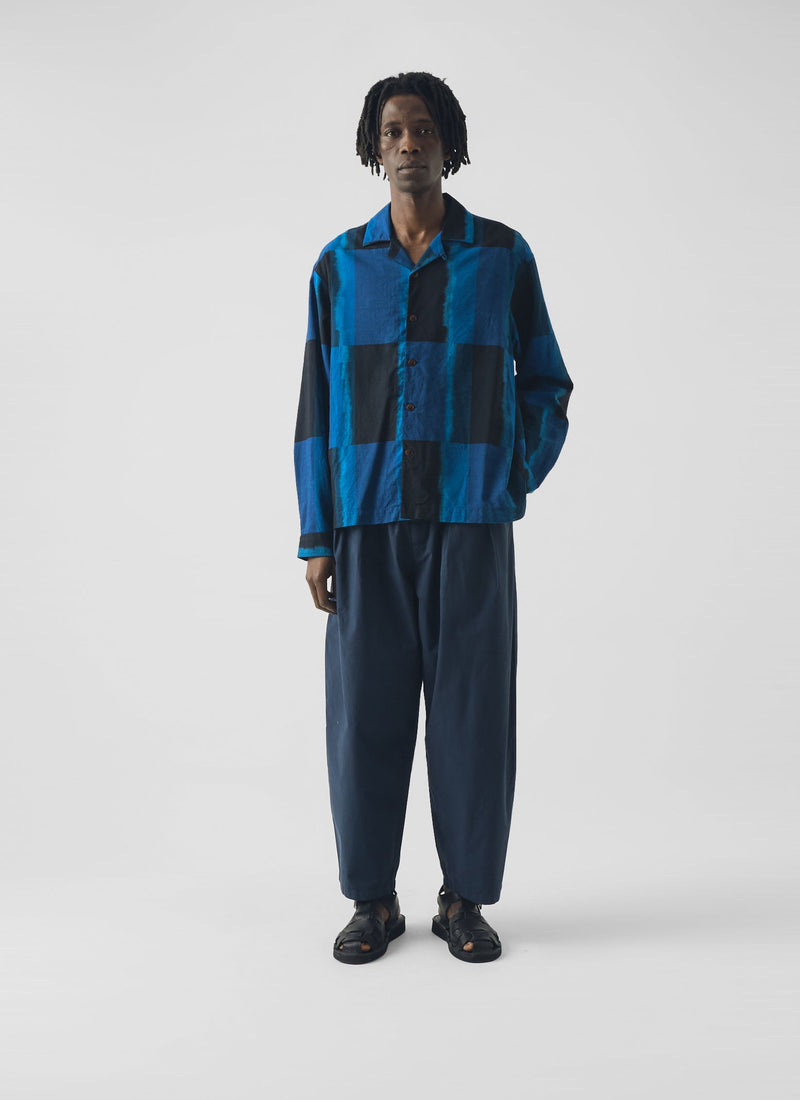 Sobremesa Cotton Ikat Shirt | Bright Blue