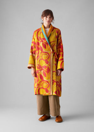 Repurposed Kantha Coat | Yellows