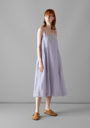 Garment Dyed Lightweight Linen Lounge Dress | Blue Stone