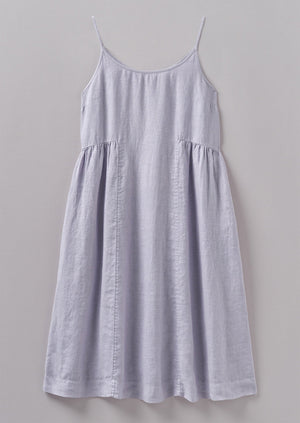 Garment Dyed Lightweight Linen Lounge Dress | Blue Stone