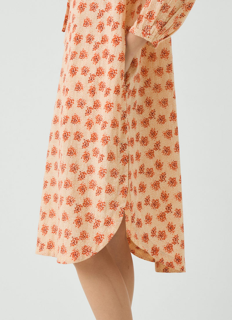 Bloom Print Cotton Nightdress | Sand/Multi