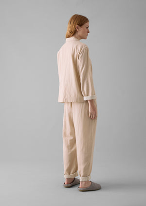 Soft Double Faced Cotton Pyjamas | Soft Heather/Celery