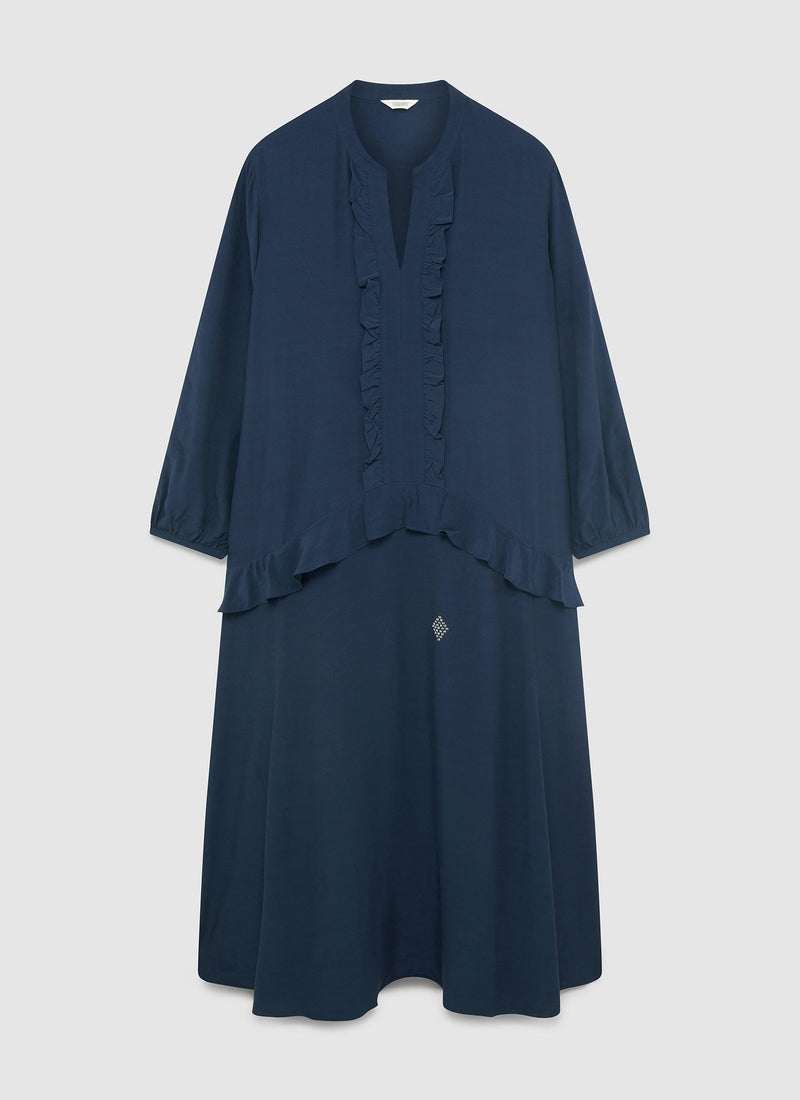Renewed Ruffle Dress Size 18 | Rich Blue