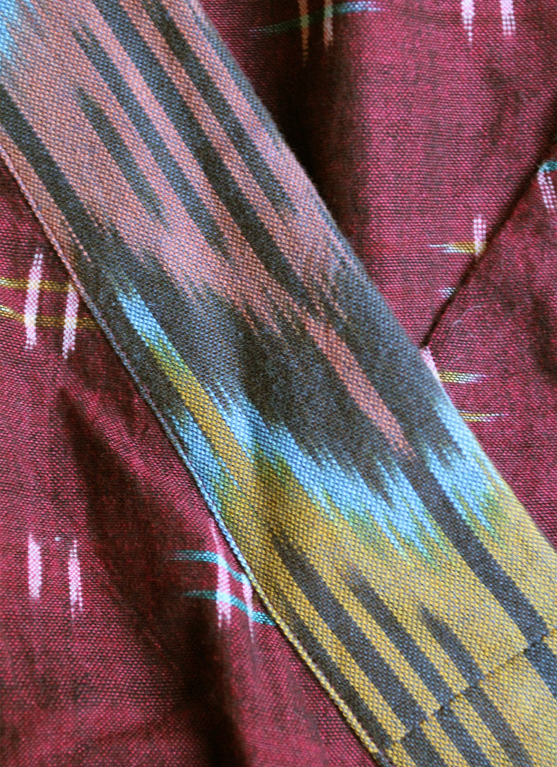 Renewed Ikat Jumpsuit Size 14 | Dark Red