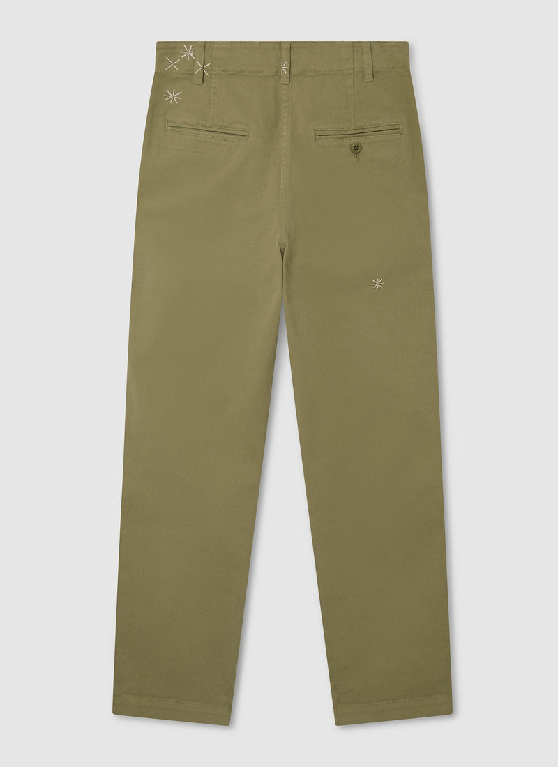 Renewed Cotton Twill Workwear Trousers | Dusted Sage