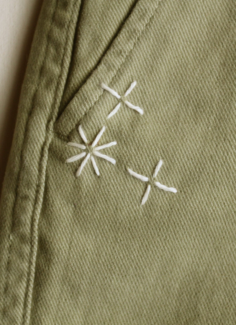 Renewed Cotton Twill Workwear Trousers | Dusted Sage