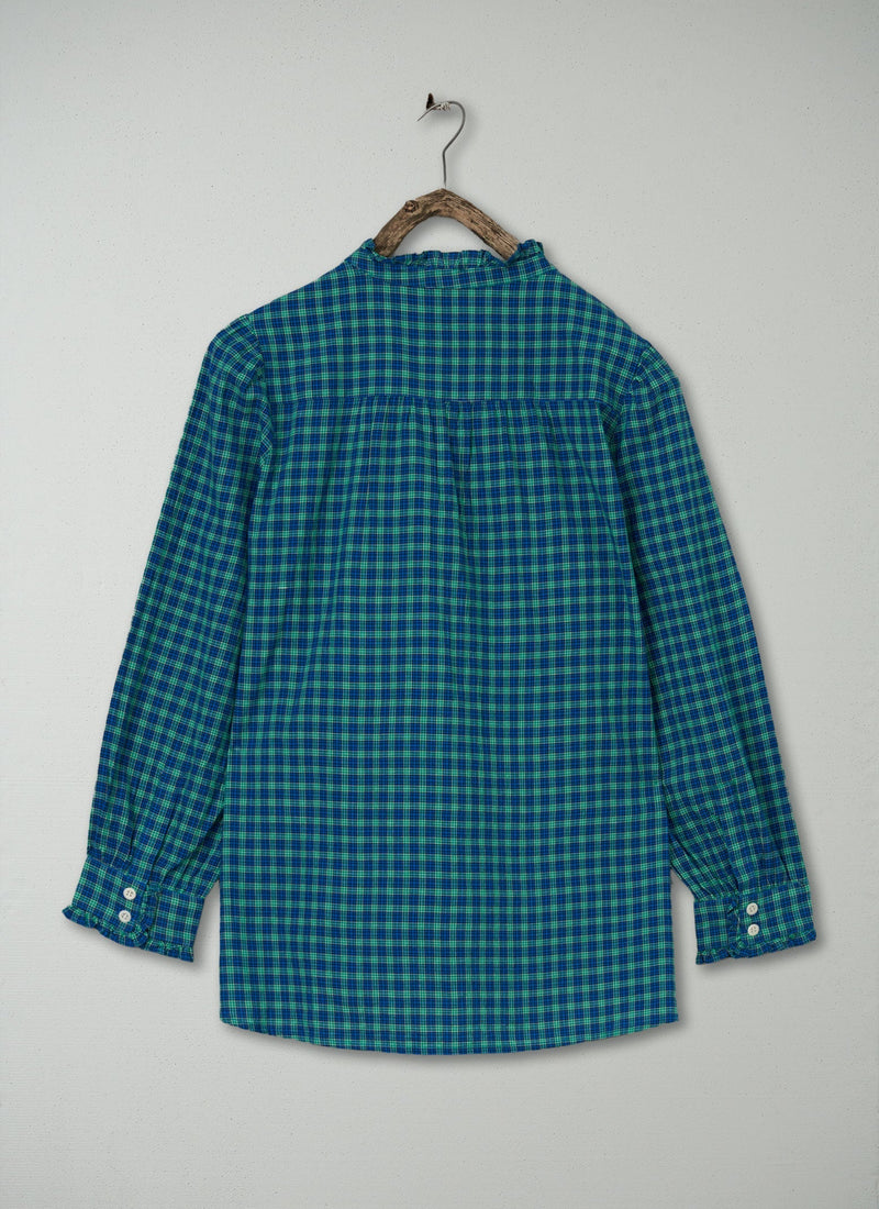 Renewed Kala Check Shirt Size 12 (55) | Blue/Green