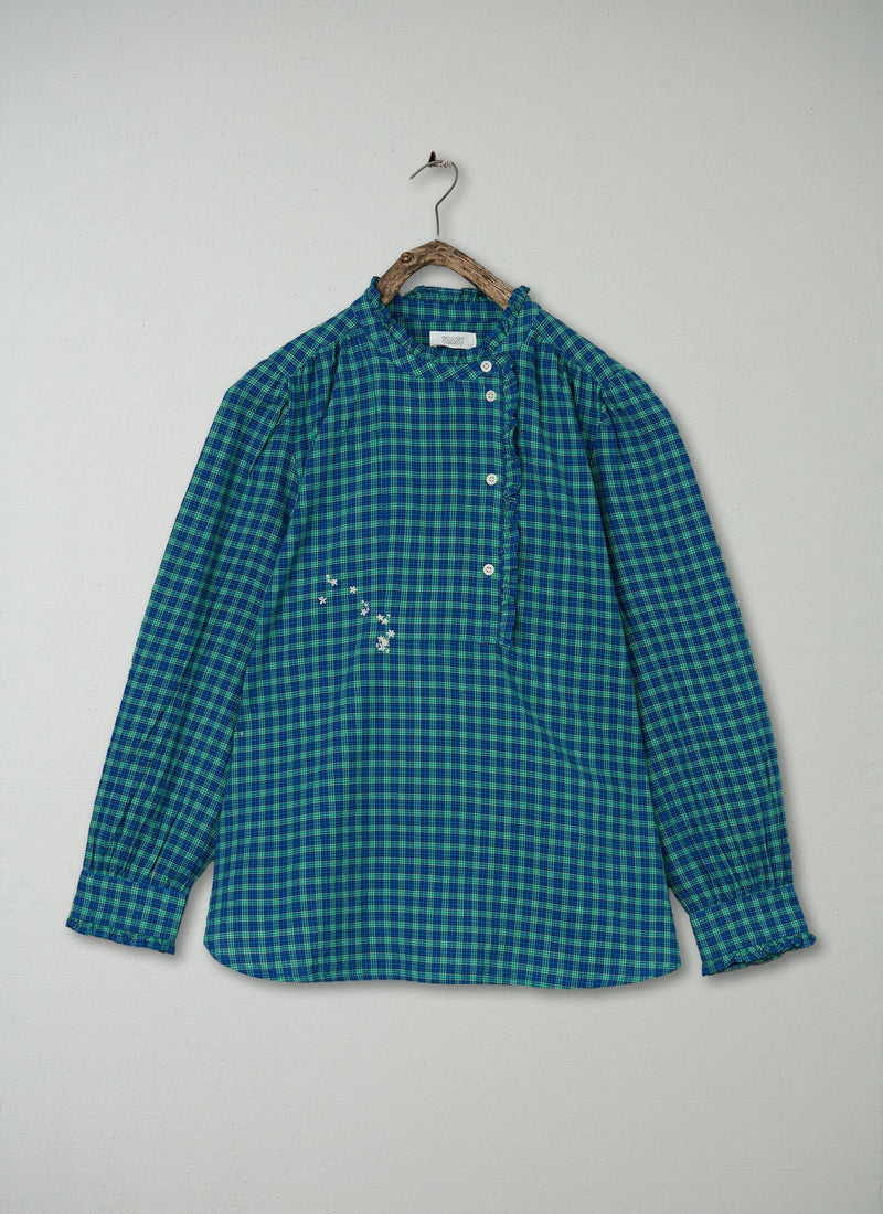 Renewed Kala Check Shirt Size 12 (55) | Blue/Green