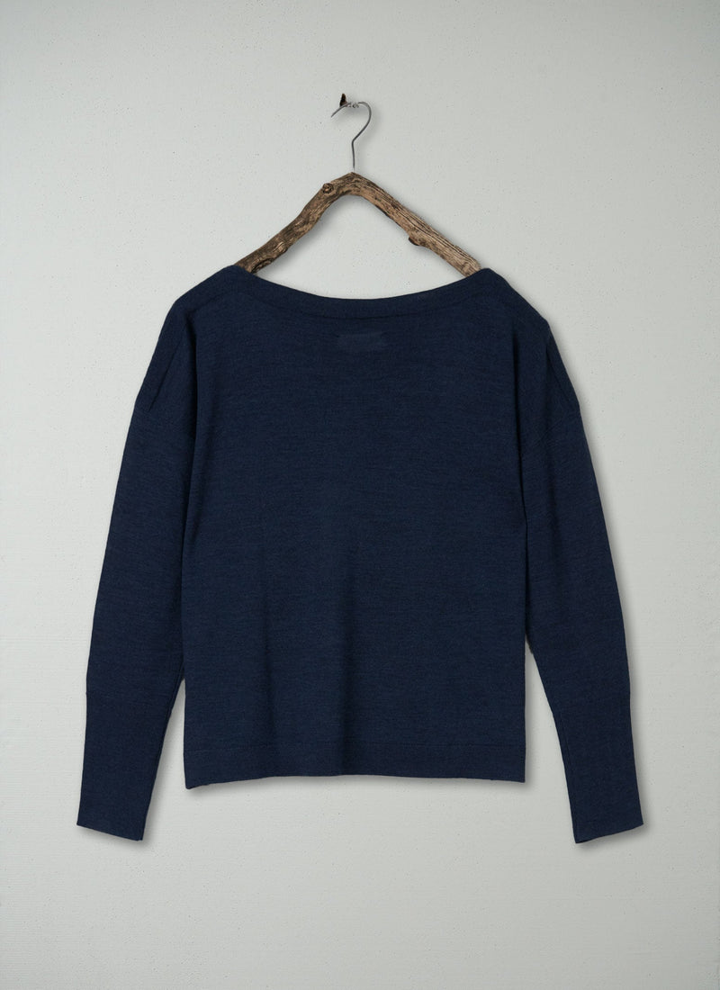 Renewed Lightweight Merino Sweater Size M (137) | Slate Blue