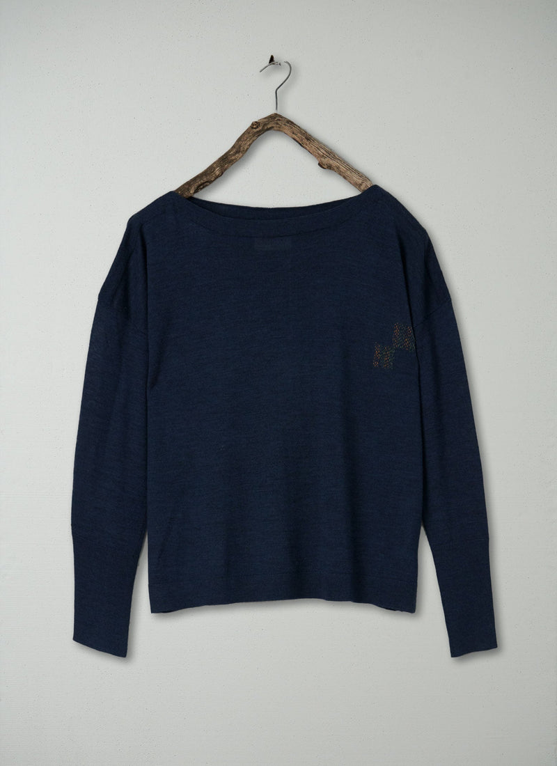 Renewed Lightweight Merino Sweater Size M (137) | Slate Blue