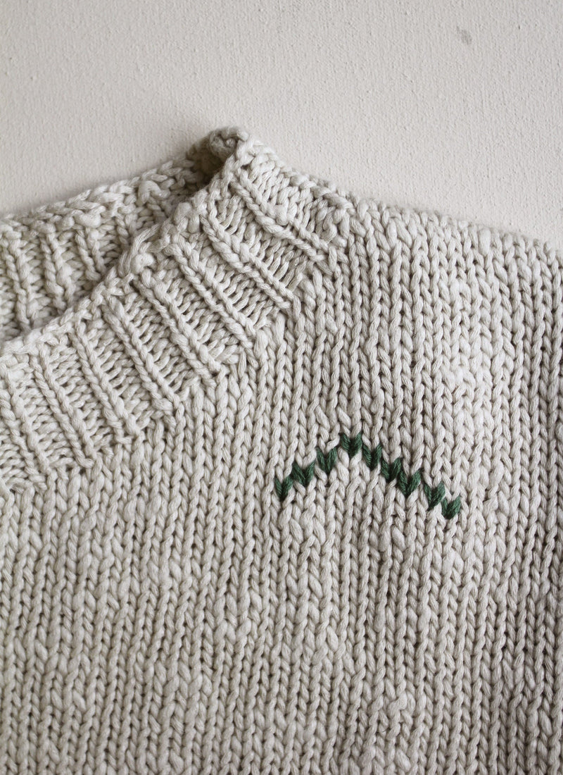 Renewed Cap Sleeve Cotton Sweater Size S | Bone