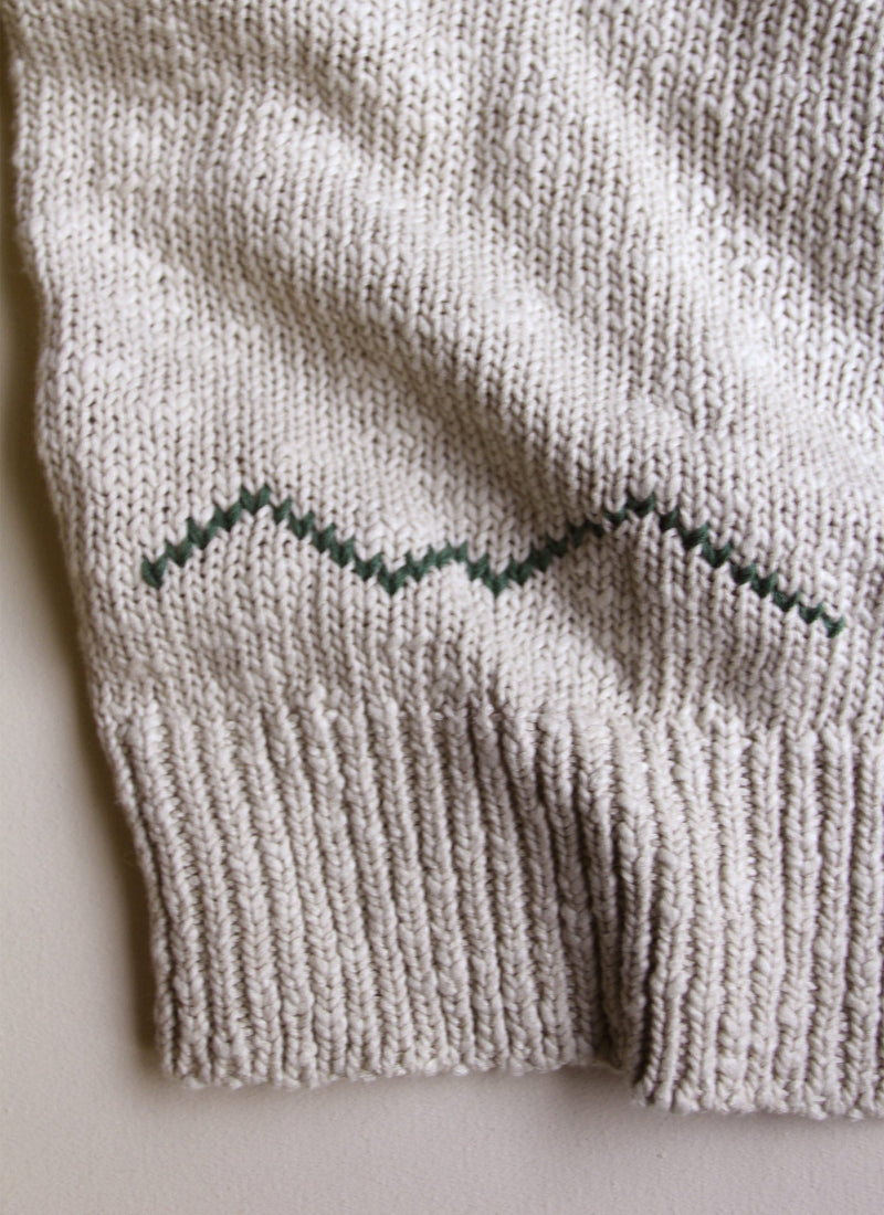 Renewed Cap Sleeve Cotton Sweater Size S | Bone